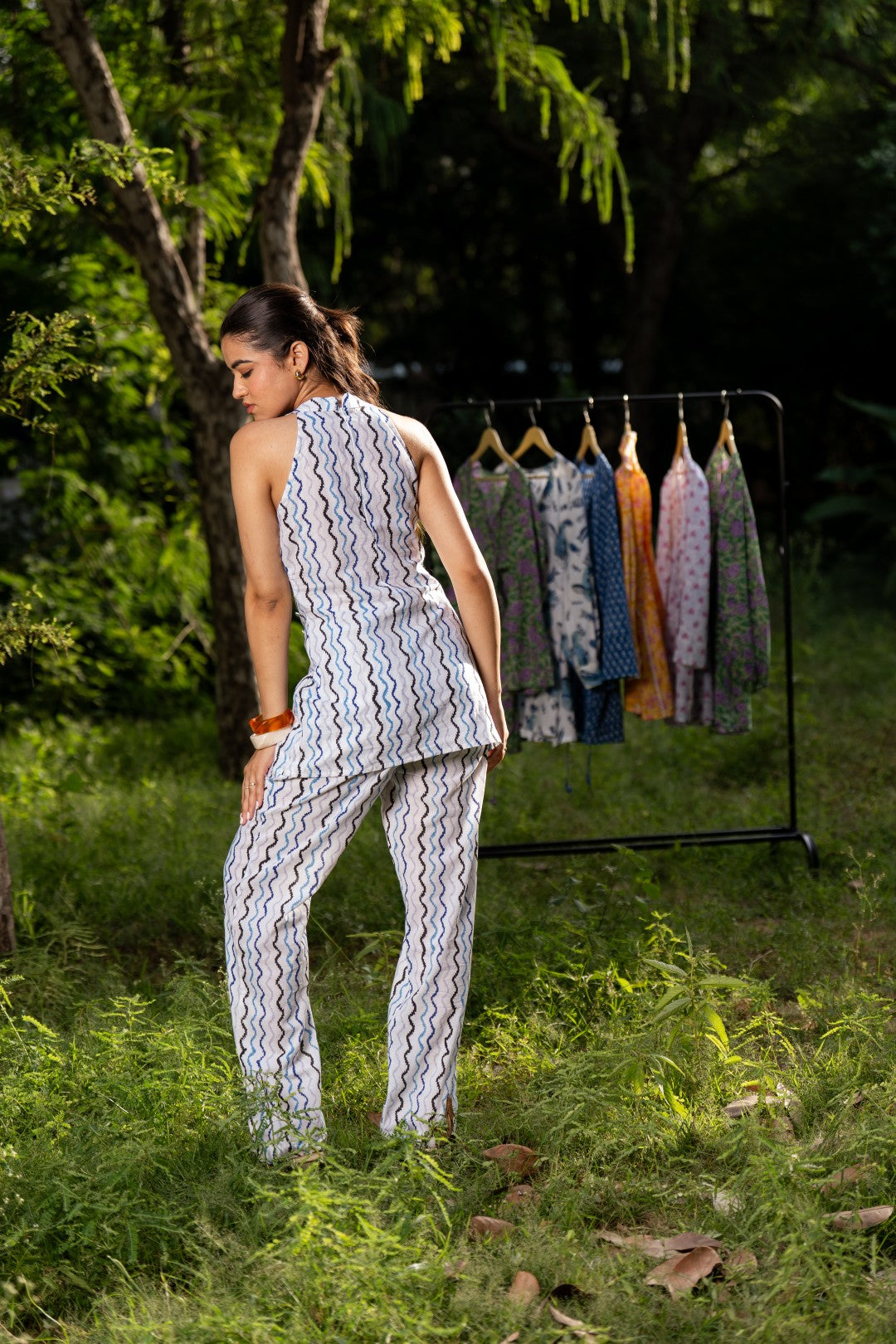 Bluee Stripes Coord Set